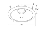 Elco Lighting ELK629BB Flexa™ 6 Inches Adjustable Round Reflector Trim for Koto™ Module, All Black Finish
