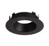 4" round diecast black reflector trim for recessed LED lighting, with twist-lock design, by ELCO Lighting.
