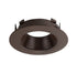 4" bronze diecast round baffle trim with ribbed inner surface, compatible with E.L.L. LED Module or PAR 20 Lamp.