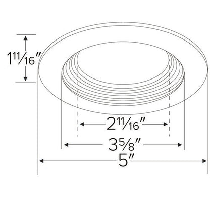 ELCO Lighting ELL4813BZ Unique™ 4" Diecast Round Baffle Trim Bronze