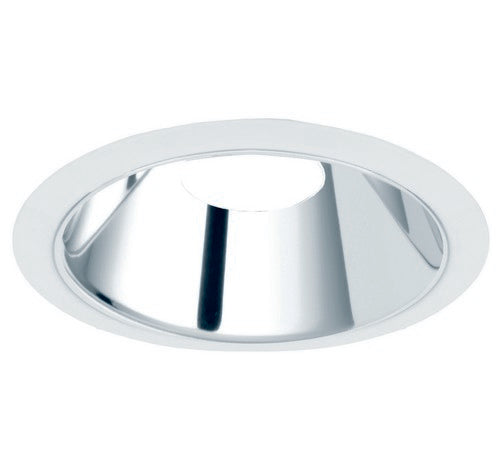 ELCO Lighting ELL610CW Flexa™ 6" Round Reflector Trims Chrome Reflector with White Ring