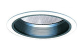 ELCO Lighting ELM42B 6 Inch Baffle with Regressed Alabalite Lens Trim Black With White Ring Finish