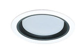 ELCO Lighting ELM46B 6 Inch Baffle with Regressed Drop Opal Lens Trim Black With White Ring Finish