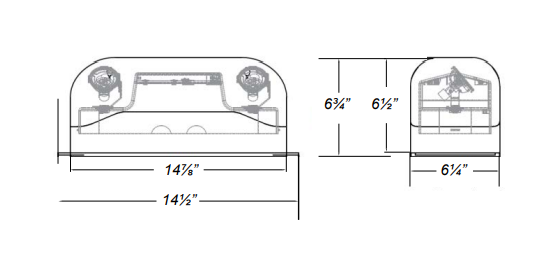 Westgate Lighting ELN4X-6-15W-W Nema 4X 6V LED Emergency Light, Wattage 15W, White Finish