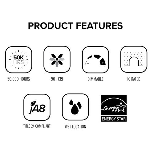 ELCO Lighting ELR68530W 23W 6″ Integral Junction Box LED Inserts 3000K, 1400lm