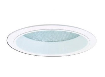 ELCO Lighting ELS426B 6 Inches Reflector with Regressed Prismatic Glass Lens Trim Black with White Ring Finish