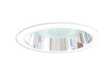 ELCO Lighting ELS426C 6 Inches Reflector with Regressed Prismatic Glass Lens Trim Clear with White Ring Finish