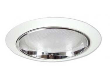 ELCO Lighting ELS542C 5 Inches Regressed Albalite Lens and Reflector Trim Clear with White Ring Finish