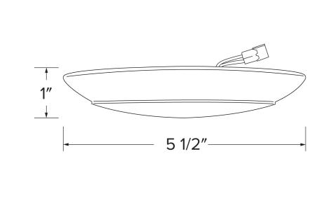 Elco Lighting ELSF40CT5W 4" Alva LED Ceiling Mount Disk Light with 5-Color Temperature Switch, Lumens 700 lm, Color Temperature 2700K-5000K, All White