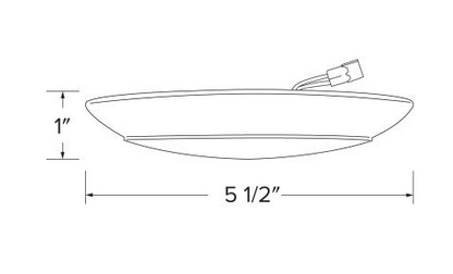 Elco Lighting ELSF40CT5W 4" Alva LED Ceiling Mount Disk Light with 5-Color Temperature Switch, Lumens 700 lm, Color Temperature 2700K-5000K, All White
