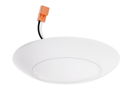 Elco Lighting ELSF40CT5W 4" Alva LED Ceiling Mount Disk Light with 5-Color Temperature Switch, Lumens 700 lm, Color Temperature 2700K-5000K, All White