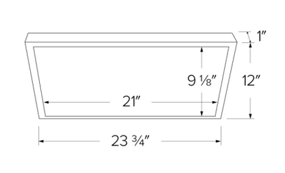 Elco Lighting ELSP1224CT5W 12"x24" Sky Panel™ with 5-CCT Switch, Lumens 2000 lm, Color Temperature 3000K-5000K, All White