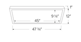 Elco Lighting ELSP1248CT3W 12"x48" Sky Panel™ with 3-CCT Switch, Lumens 4000 lm, Color Temperature 3000K, 4000K, 5000K, All White