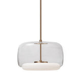 Kuzco Lighting PD70615-CL/BG LED Enkel Mini Pendant Light 120V Clear Brushed Gold Finish