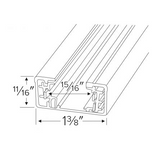 Elco Lighting EP002N 2' (24 1/8") Single Circuit Track, Nickel Finish