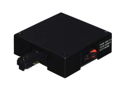 Elco Lighting EP840B-12A Live-End Feed Connector with 12 Amp Current Limiter, All Black