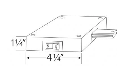 Elco Lighting EP840B-12A Live-End Feed Connector with 12 Amp Current Limiter, All Black
