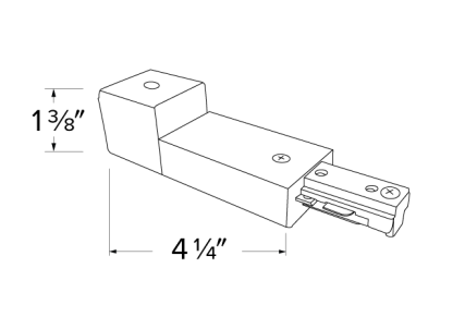 Elco Lighting EP880B Conduit Connector Track Accessory, All Black