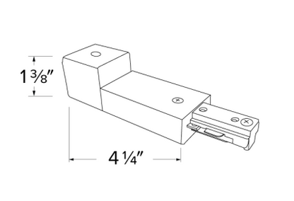 Elco Lighting EP880B Conduit Connector Track Accessory, All Black