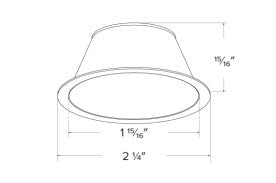 ELCO Lighting ERT210BZ Reflector Baffle & Flexa™ Trims Accessories for 2" LED Elm™ Downlights, Bronze Finish