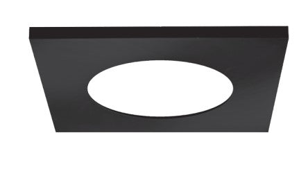 ELCO Lighting ERT22SQB Reflector Baffle & Flexa™ Trims Accessories for 2" LED Elm™ Downlights, Black Square Trim Finish