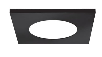 ELCO Lighting ERT22SQB Reflector Baffle & Flexa™ Trims Accessories for 2" LED Elm™ Downlights, Black Square Trim Finish