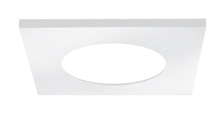 ELCO Lighting ERT22SQW Reflector Baffle & Flexa™ Trims Accessories for 2" LED Elm™ Downlights, White Square Trim Finish