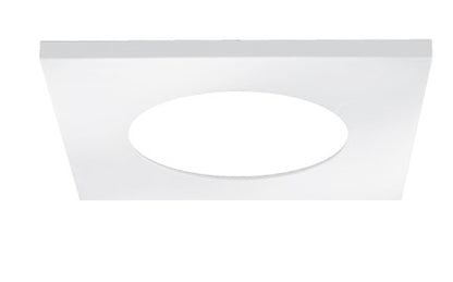 ELCO Lighting ERT22SQW Reflector Baffle & Flexa™ Trims Accessories for 2" LED Elm™ Downlights, White Square Trim Finish