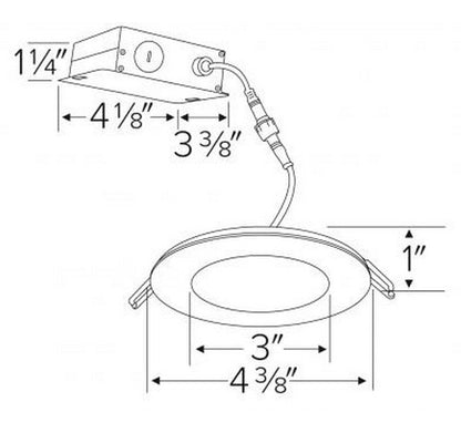 ELCO Lighting ERT41140BZ 9W 4" Ultra Slim LED Round Bronze Panel Light  4000K, 575lm