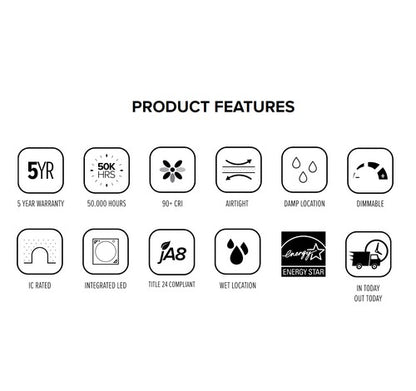 ELCO Lighting ERT41230N 12W 4" Ultra Slim LED High Lumen Round Panel Light 3000K, 750lm Nickel