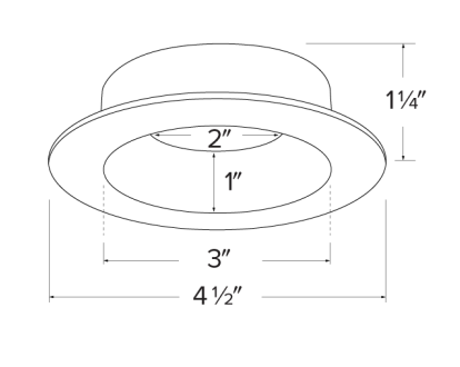 Elco Lighting ERT415BB 4" Round Elm™ Reflector Trim, All Black Finish