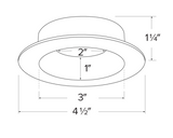 Elco Lighting ERT415W 4" Round Elm™ Reflector Trim, All White Finish