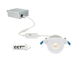 ELCO Lighting ERT416CT5W LED 4 Inch Floating Adjustable Eyeball Downlight with 5-CCT Switch White Finish 2700K, 3000K, 3500K, 4000K, 5000K