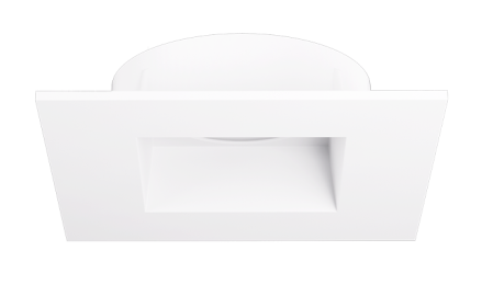 Elco Lighting ERT445W 4" Square Elm™ Reflector Trim, All White Finish