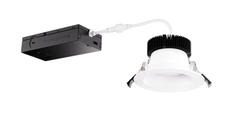 Elco Lighting ERT475CT5DH 4" LED High Lumen Round Reflector Insert with 5-CCT Switch & 5-Lumen Switch, Color Temperature 2700K-5000K, All Haze