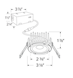 Elco Lighting ERT4L10CT5 4" LED Round Elm™ Downlight with 5-CCT Switch, Lumens 1000 lm, Color Temperature 2700K-5000K