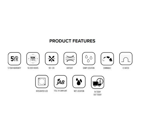 ELCO Lighting ERT61130W 12W 6" Ultra Slim LED Round Panel Light White 3000K, 750lm