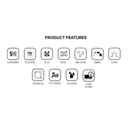 ELCO Lighting ERT61130W 12W 6" Ultra Slim LED Round Panel Light White 3000K, 750lm