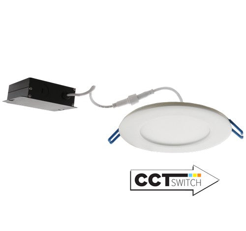 ELCO Lighting ERT612CT5W 15W 6 Inch Ultra Slim LED Round Panel Light with 5-CCT Switch 950 lm