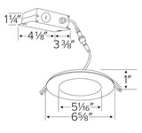 ELCO Lighting ERT61230W 15W 6" Ultra Slim LED High Lumen Round Panel Light White 3000K, 975lm