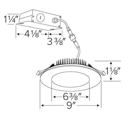 ELCO Lighting ERT81230W 33W 8" Ultra Slim Round LED Panel Light 3000K, 2350lm