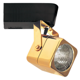 Elco Lighting ET132G Electronic Low Voltage Mini Soft Square Track Fixture, Gold Finish