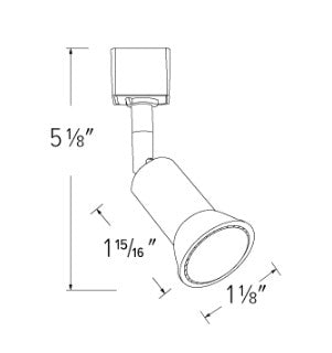 Elco Lighting ET1604W Line Voltage Swivel™ Track Fixture, All White Finish