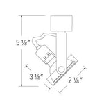 ELCO Lighting ET1626N 50W 120V Line Voltage Bowen™ Track Fixture Nickel Finish