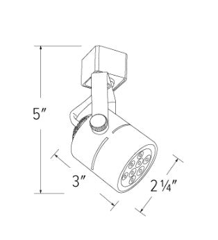 Elco Lighting ET1628N Line Voltage Garda™ Track Fixture, Nickel Finish