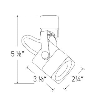 Elco Lighting ET1632W Line Voltage Crown™ Track Fixture, All White Finish