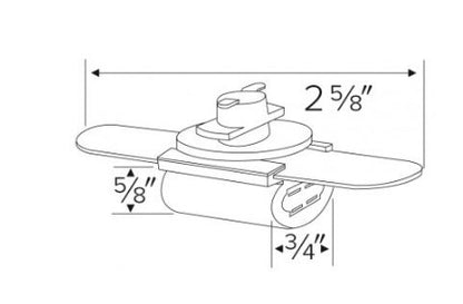 Elco Lighting ET2102W Miniature Track Lights Double Wedge Base Socket, All White Finish