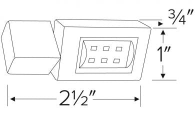 Elco Lighting ET2193B Miniature LED Mini Track Fixtures, Color Temperature 3000K, Lumens 120lm, All Black