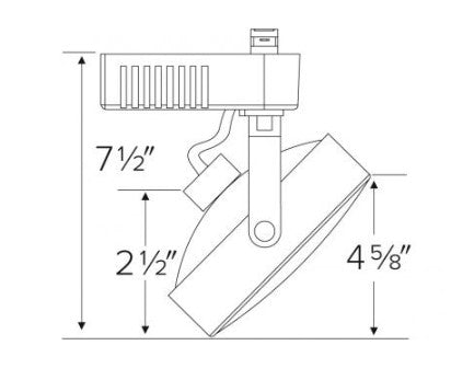 Elco Lighting ET570W Electronic Low Voltage High Tech Gimbal Track Fixture, All White Finish