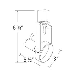 Elco Lighting ET629W 120V Line Voltage Gimbal Ring Track Fixture, All White Finish